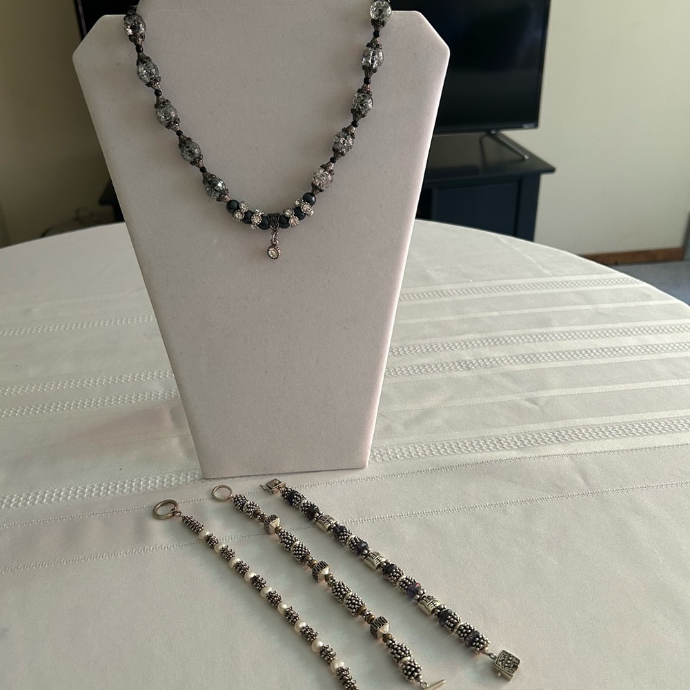 1 necklace & 3 bracelets
